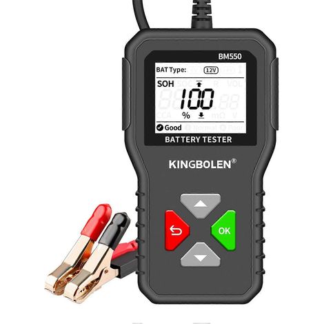 Testeur de batterie automobile KINGBOLEN BM550 6V 12V 24V, testeur de tension 100-2000 CCA, testeur de résistance interne 2Ah-220Ah, testeur de batterie automobile numérique précis (1/5)