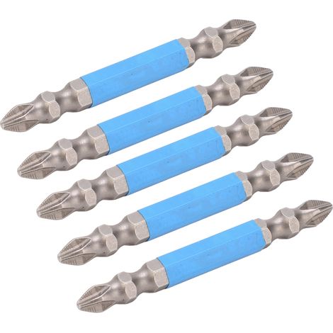 Jeu de 5 embouts magnétiques 65mm double tête cruciforme pour visseuse électrique, tournevis à impact, accessoires de bricolage professionnels. (1/5)