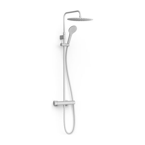 Ensemble mitigeur mural 2 voies pour douche Loft Blanc mat - TRES 22219101BM