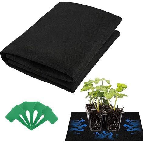 Capillary watering mat, 120x100 cm, absorbent fiber, 10 plant labels, automatic system, greenhouse and indoor use (1/5)