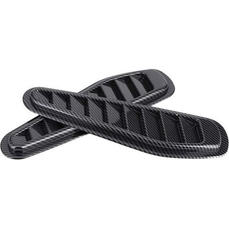 Grille d'admission d'air pour voiture, 2 pièces ABS, capot moteur universel, noir (1/5)