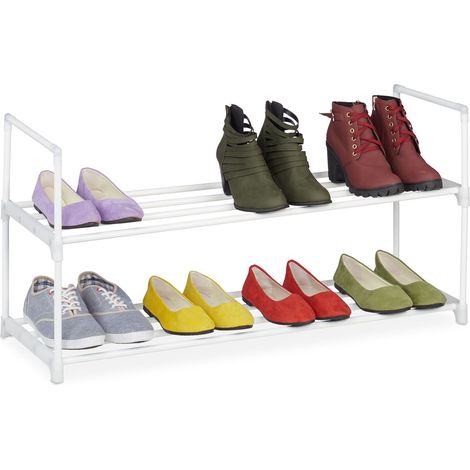 Schuhregal wei aus metall