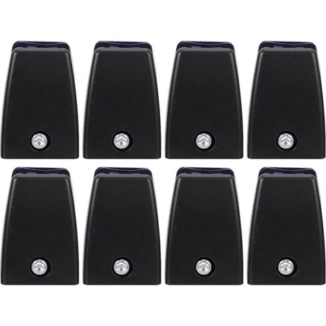 Pinces de Séparation de Bureau Clips en Abs Noir, Lot de 8 Fixation Stable, Pose Simple pour Vitre ou Panneau, Surface Lisse et Nette (1/5)