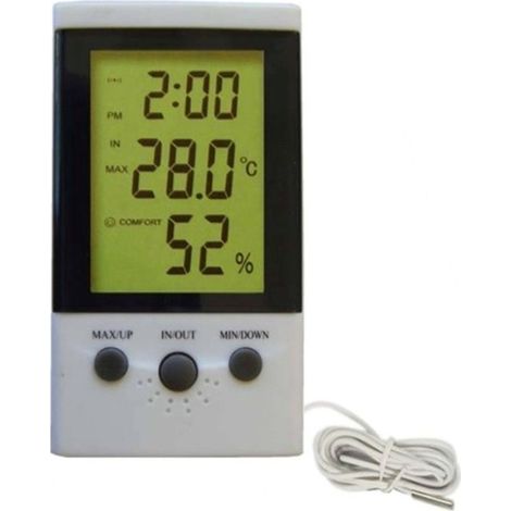 DT-2 TERMOMETRO IGROMETRO CON DOPPIA SONDA 2MT TEMPERATURA DOPPIA   UMIDITA\'