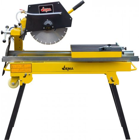Dema – Scie à carrelage sur table 350 mm – Profondeur de coupe 110 mm – Alimentation 230V – Moteur 2200W – Tête pivotante 0-45°