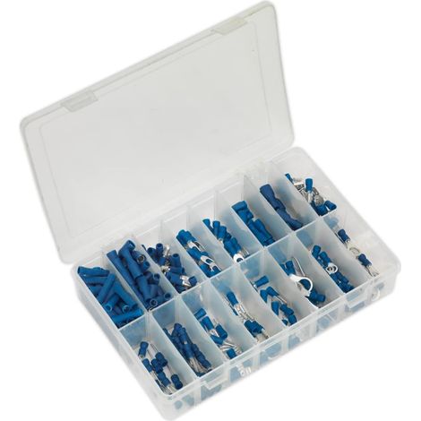 Ab040bt Crimp terminal Assortiment 280pièce Bleu