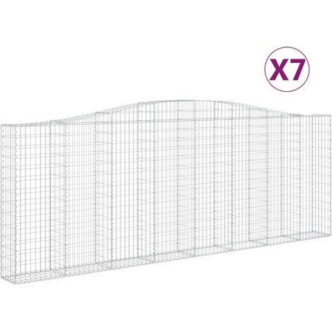 Maison Exclusive - Gabionen mit Hochbogen 7 Stk. 400x30x140/160cm