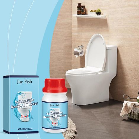 Toilet stain remover powder, toilet cleaner, deodorizer, stain remover, limescale foam cleaner -- 100g -- BIEMMEDUE (1/5)