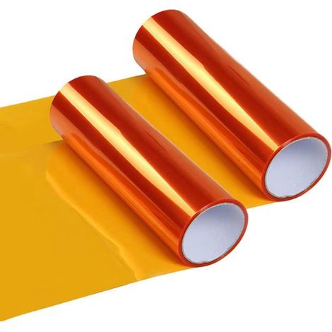 2x Scheinwerfer Folie Orange 30x120cm, Tönungsfolie Auto Lampen, Wasserdicht (1/5)