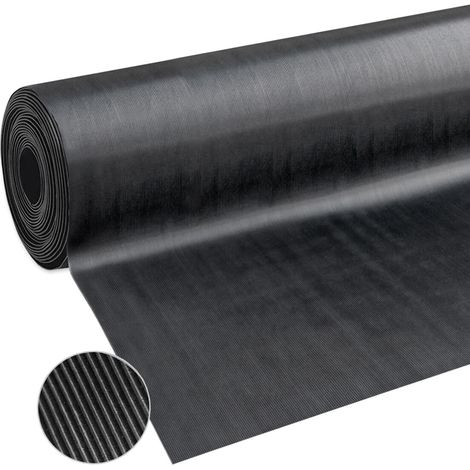 Tapis de couloir en gomme Isolant Antidérapant Moquette Revêtement de sol Rayé Paillasson Robuste - 100x50 cm