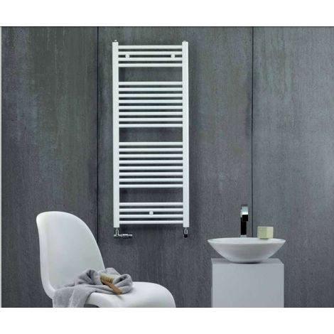 Zehnder Virando - Radiador de baño 150x45 cm, conexión externa, 620 W, blanco AB-150-045 (1/3)
