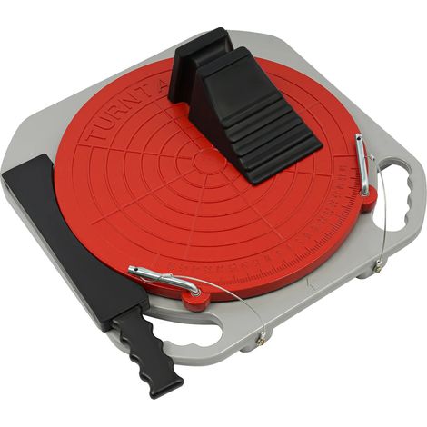 Placas giratorias para alineación de ruedas, rotación de 360°, diseño estable, color gris y rojo. (1/2)