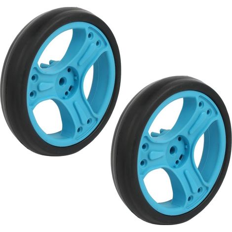 2 pièces 150 mm 6 pouces de diamètre en plastique à roue unique poulie rouleau bleu 8 mm x 25 mm (1/4)