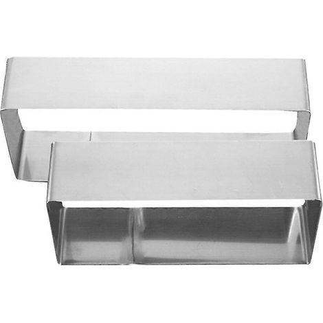 Lot de 2 emporte-pièces ronds en acier inoxydable pour gâteaux et mousses, moules à pâtisserie DIY pour la maison et la cuisine, couleur argent (taille S/L)-21X8X5CM-Silver