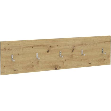 Portemanteau mural 108,9x1,5x28,1 cm Chêne artisanal FMD (1/4)