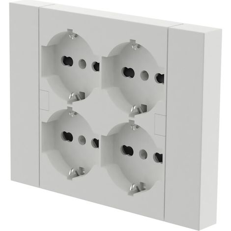 MULTIPRESA INCASSO QUADRA 4 PRESE BIP.SCH BIANCA- 1,0 pz