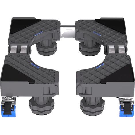 Soporte para lavadora, base multifuncional ajustable, diseño ecológico, color negro. (1/2)