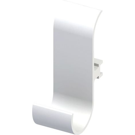 alfer Universalhaken weiß 2,5 cm breit Aluminium Haken Wandhaken Allzweckhaken (1/2)
