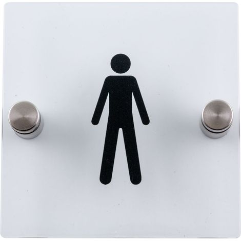 Plaque de porte transparente - Toilettes hommes - 4386041 (1/3)