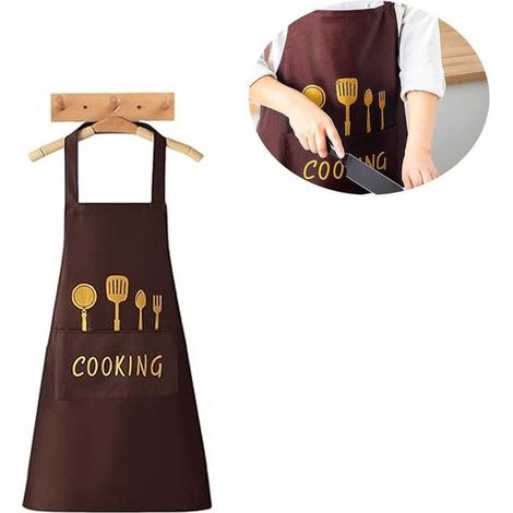 Grembiule da cucina per uomo e donna, 70 x 70 cm, grembiule in PVC di alta qualità, grembiule professionale da cucina, grembiule da catering, regolabile, 2 pezzi (1/5)