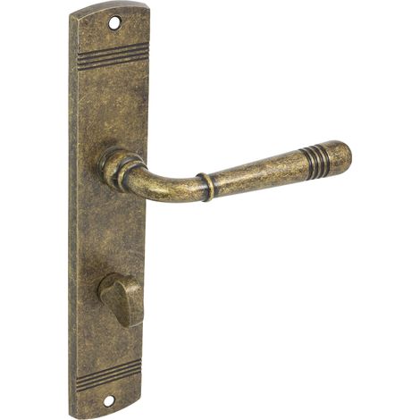 Domino Türgriff LOFT M75 WC-Bad 78 Drückergarnitur für Zimmertüren Langschild-Garnitur Türdrücker-Set Türbeschläge (1/5)