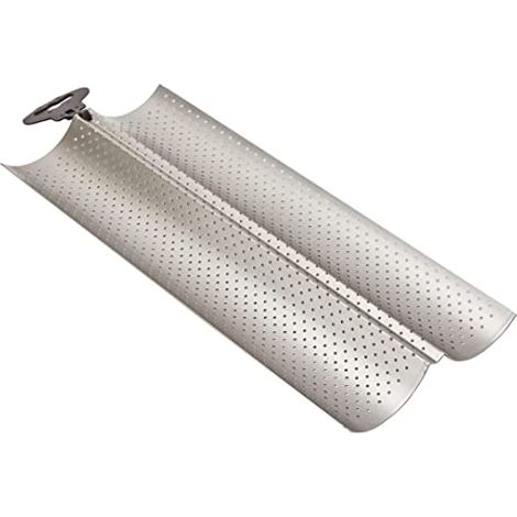 IBILI MOLDE 2 BAGUETTES/Tejas, Alluminio, Argento, 38 x 16.5 x 5 cm (1/4)