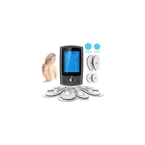 Cellfast – Électrostimulateur Tens anti-douleur EMS – 2 canaux – 24 programmes de massage – 12 électrodes autocollantes – Écran rétroéclairé 3,5" (1/4)