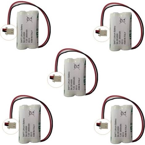 Saft 5 Batterie litio 7,2V 2600Ah compatibile Select SBT02 - 2LS14500SX