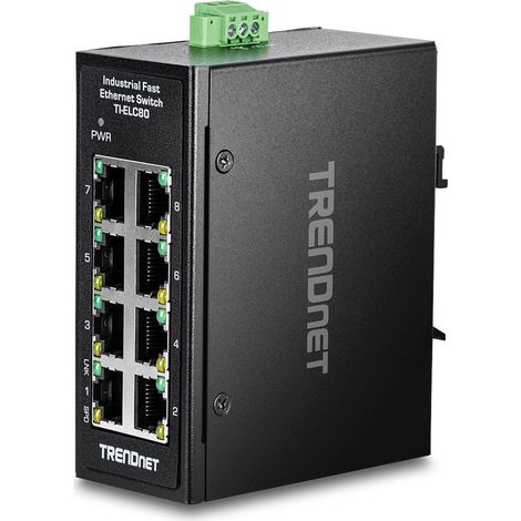 Trendnet TI-ELC80 switch No administrado Fast Ethernet (10/100) Negro (1/5)