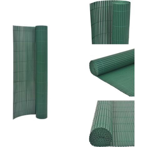 Clôture de jardin double face 110x400 cm Vert - Clôture De Jardin - Clôture Pvc - Clôture Verte - Clôture Decorative - Barriere Jardin (1/5)