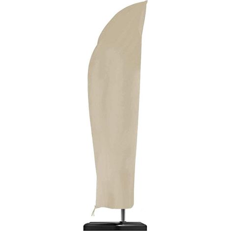 Waterproof Parasol Cover, Extra-Large Umbrella Cover in Oxford Fabric, Tear Resistant, Waterproof, Windproof, Anti-UV (Beige, 280 x 30 x 81 x 45 cm) (1/5)