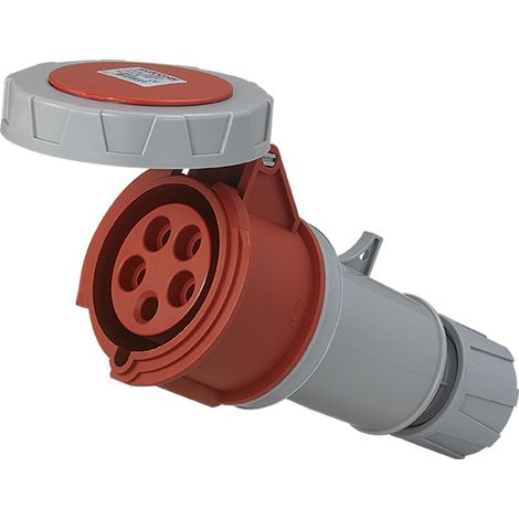 Prise industrielle mobile droite IP67 - 3P+N+T - 32A - 400V AC - Eur'Ohm
