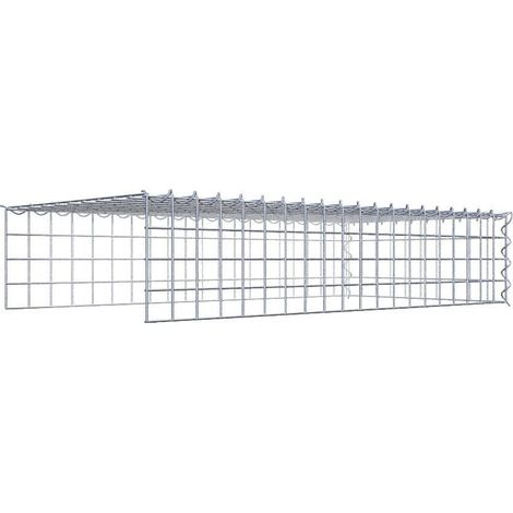 Gabiondeco - Gabion - Element de prolongation en hauteur et en longueur 100 cm x 20 cm x 50 cm (L x H x P). maille 5 x 5 cm. Spirale. Attention il manque deux grill... (1/5)