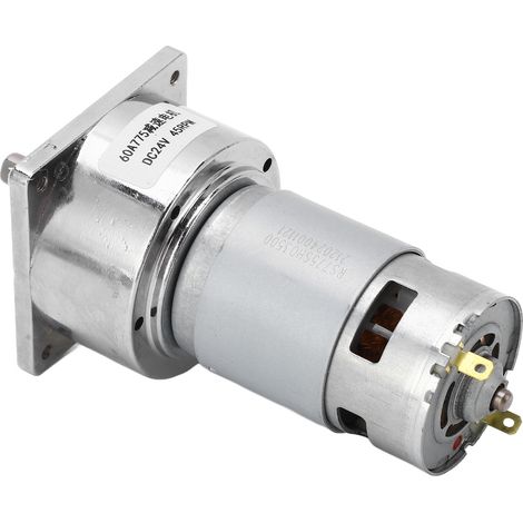 Moteur à engrenages CC auto-bloquant, carter en alliage d'aluminium, bobine en laiton, micro motoréducteur à vis sans fin DC24V 3.8A 45 tr/min, couple 21,2 kg.cm (1/5)