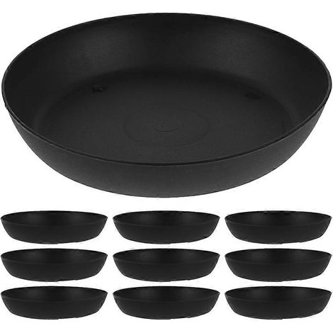 Soucoupes rondes en plastique pour pots de fleurs, idéales pour le jardin, lot de 10. (1/5)