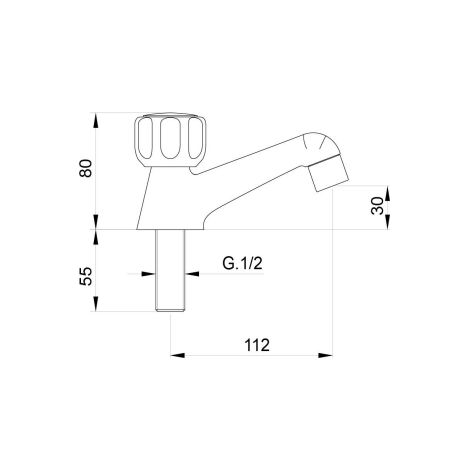 Grifo de lavabo de ½'' de latón cromado, con maneta - Idral (1/2)