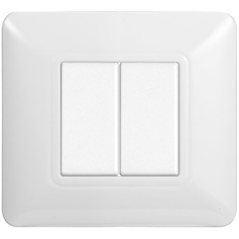 ETTROIT PLACCA PLASTICA 2P BIANCA compatibile matix bticino MT83201 (1/5)