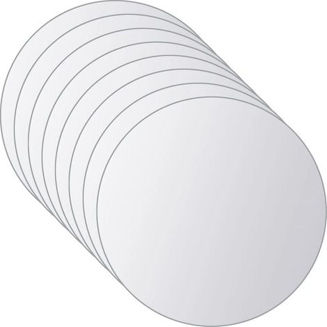 Carreaux de miroir 16 pcs Rond Verre