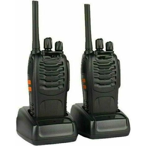 88E Langstrecken-Walkie-Talkie【888S Upgrade-Version】 Talkies-walkies Vox Wiederaufladbar PMR 446 MHz 1500 mAh 16 canaux, avec lampe de poche LED originale (2 pièces)