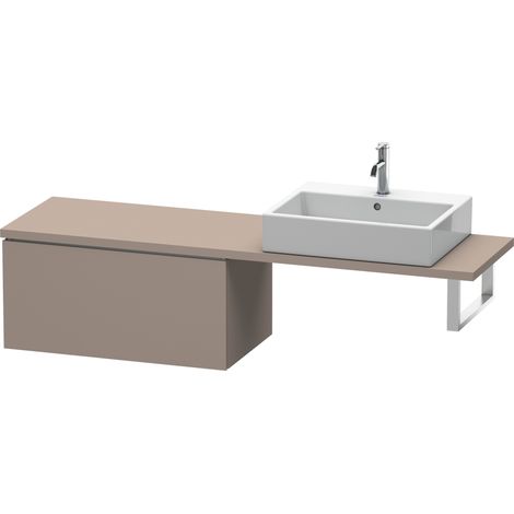 Duravit L-Cube Base pour console, largeur 820mm, profondeur 477mm, 1 tiroir, Coloris: Décor basalte mat - LC582404343 (1/4)