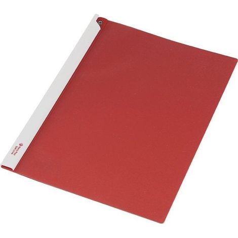Carpeta Focus A4 con panel lateral, roja