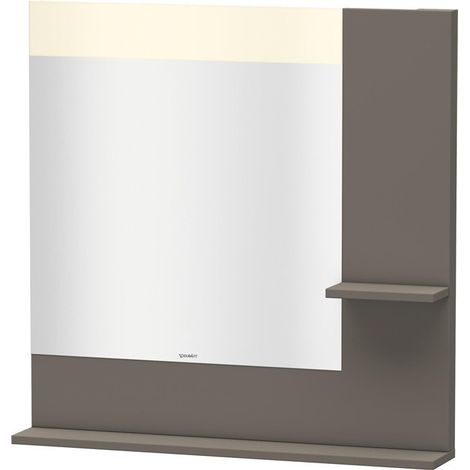 Miroir DuravitVERO 142x800x800m avec éclairage flanelle gris satin