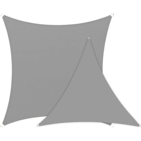 Rechteckiges Sonnensegel 2x4 m grau (1/5)