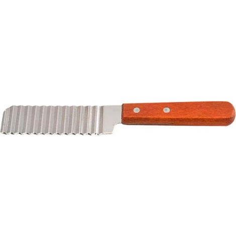 Spatule en acier inoxydable, spatules métalliques, racloir pour poêle en fonte, spatule à griller avec manche en bois, lame de nivellement (1/5)