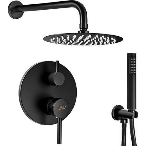 Conjunto de ducha empotrado, Negro (1/5)