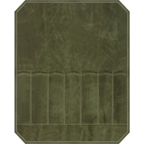 Rouleau porte-couteaux de cuisine en toile cirée, étui professionnel à plusieurs compartiments, rangement sécurisé pour couteaux et ustensiles, sac de voyage multifonction, vert (1/5)