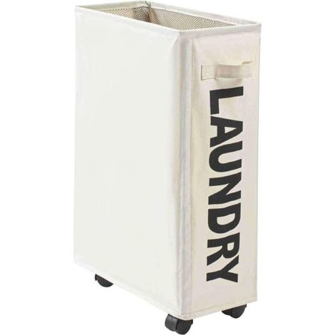 Cesto portabiancheria pieghevole di grande capacità per riporre vestiti, giocattoli e accessori da bagno, 39×19×57 cm (1/4)