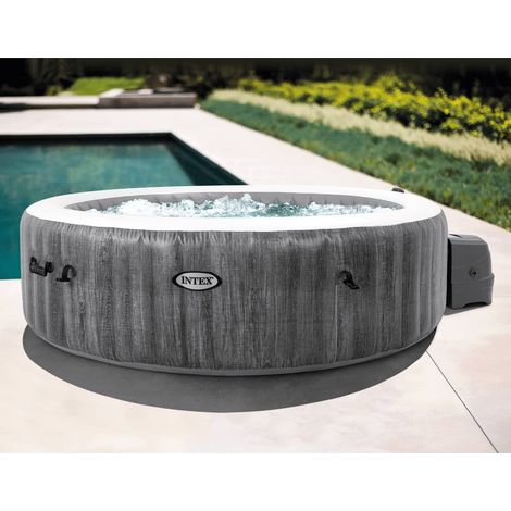 Intex – Spa gonflable PureSpa Greywood Deluxe Ø 216 x 71 cm – 6 personnes – 170 buses d’air – Système de chauffage 2200W – Protection contre le calcaire — vue 3