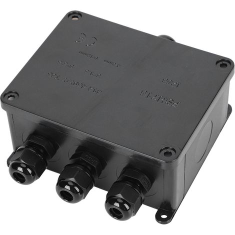 Wasserdichte Außenanschlussdose, Kabelsteckergehäuse, Elektronikgehäuse IP68, PC, schwarz