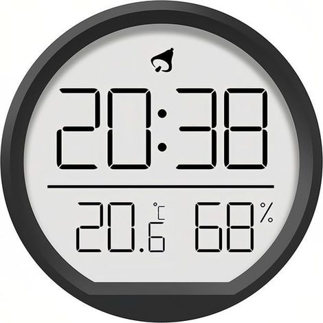 Horloge numérique LCD thermohygromètre Design magnétique suspendue Calendrier 12/24 heures pour la maison, la cuisine, le bureau (1/5)